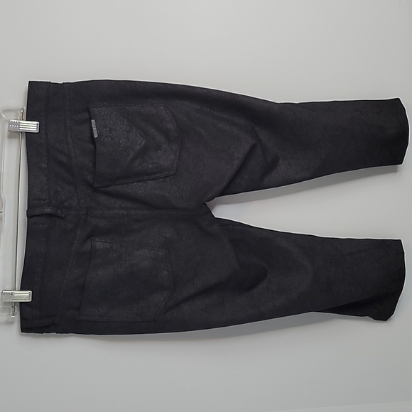 HUDSON Faux Leather Nico Mid Rise Super Skinny Cropped Pants - Picture 6 of 9